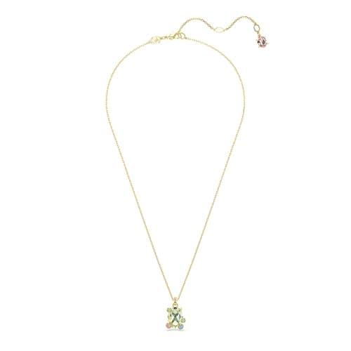 Detalle 2 de Swarovski Colgante Gema verde, baño oro 🧿