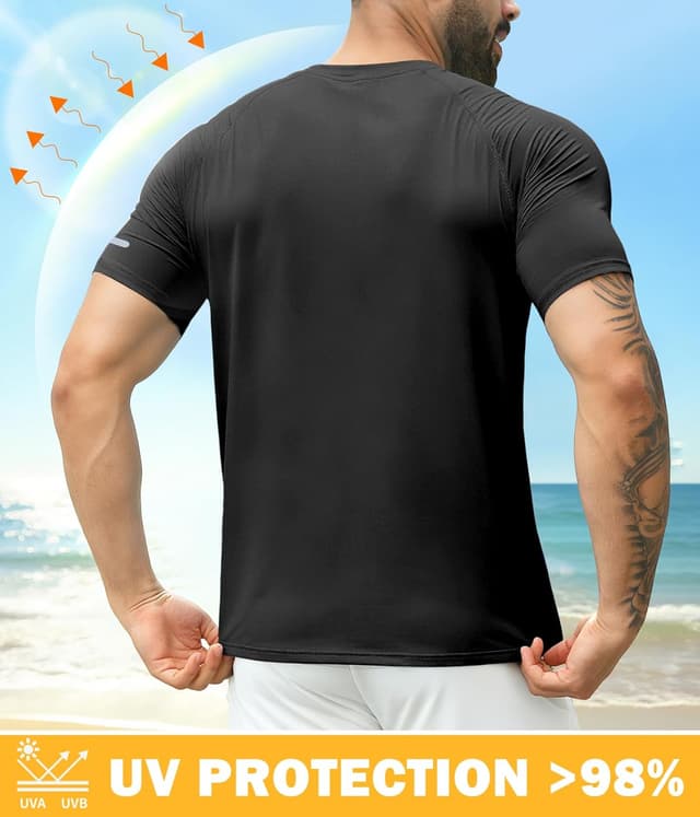 Detalle de Boyzn 1 or 3 Pack Men’s Rash Vest with UPF 50+ Sun Protection and Quick-Dry Fabric