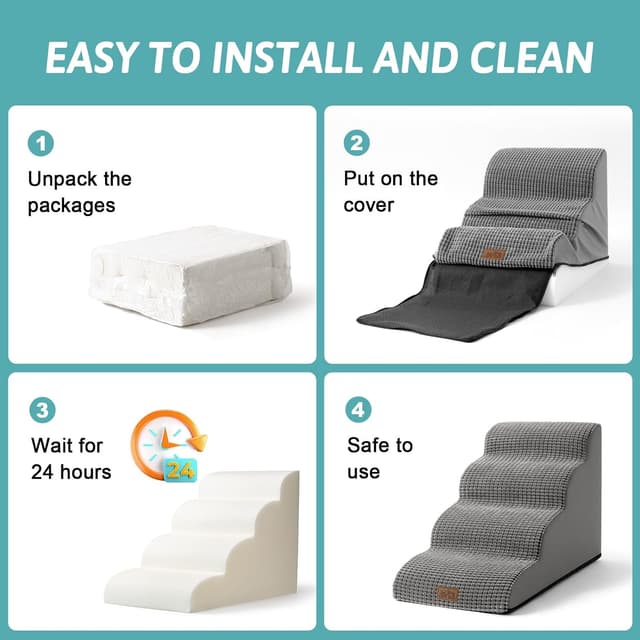 Thumbnail 3 de COZY KISS Hundetreppe 5 Stufen 57 cm