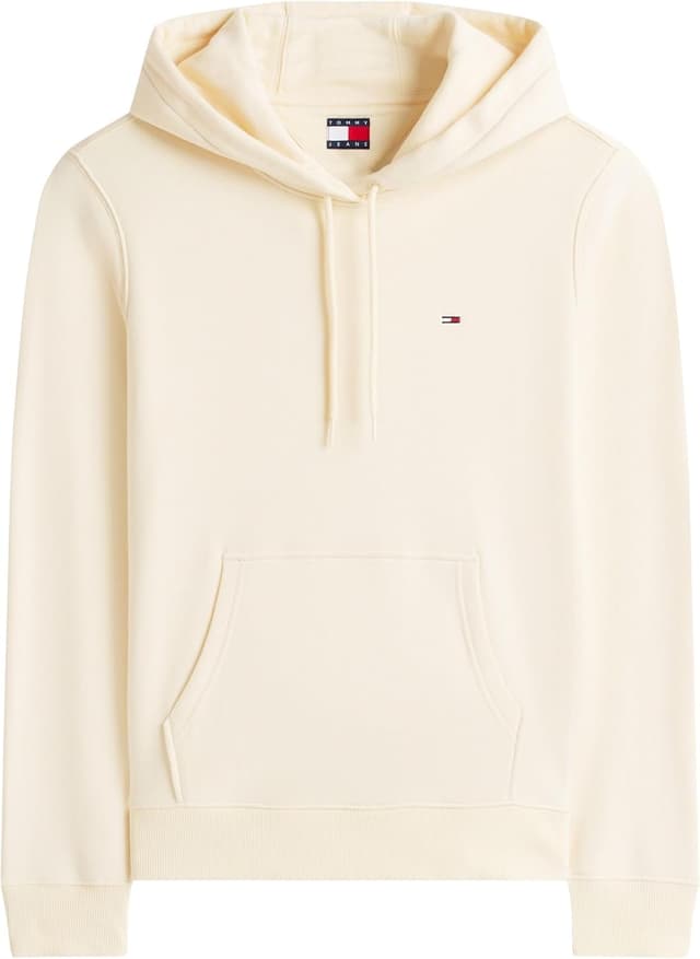 Detalle de Tommy Jeans Damen Hoodie Flag Regular Fit mit Kapuze und Sweat-Futter