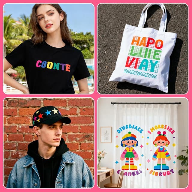 Thumbnail 6 de Nuangoo 48 fogli di vinile termoadesivo per Cricut (30,5×20,5 cm) – 24 colori per tessuti e progetti fai-da-te