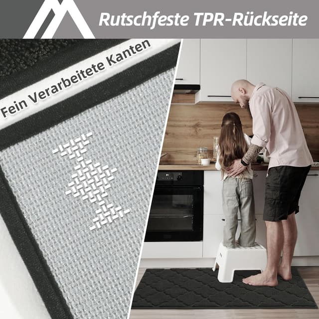 Detalle de COSY HOMEER Küchenteppich 50 x 200 cm rutschfest