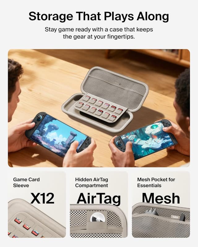 Detalle 2 de Belkin Nintendo Switch 2 Travel Case with AirTag Slot