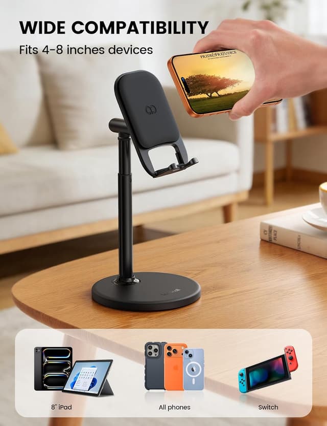 Detalle 2 de Lamicall desk phone stand with height and angle adjustment (150–270mm) for 4–8 inch mobiles