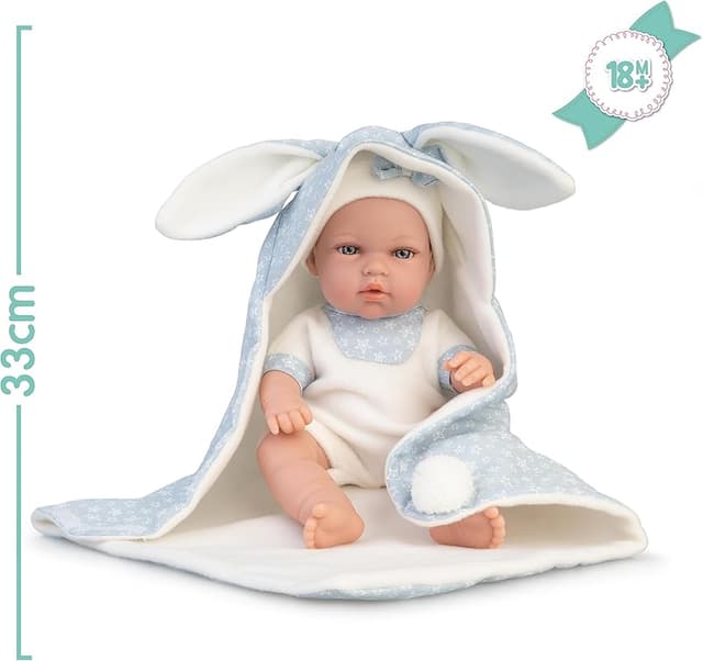 Detalle de Famosa MY SWEET LOVE muñeca bebé 33 cm azul