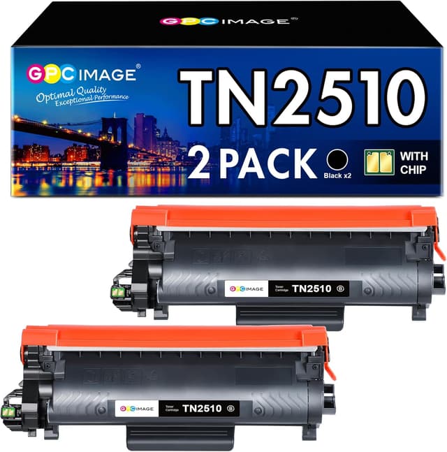 Detalle de GPC Image TN2510 / TN-2510 compatible toner cartridges (2 x Black) for Brother laser printers