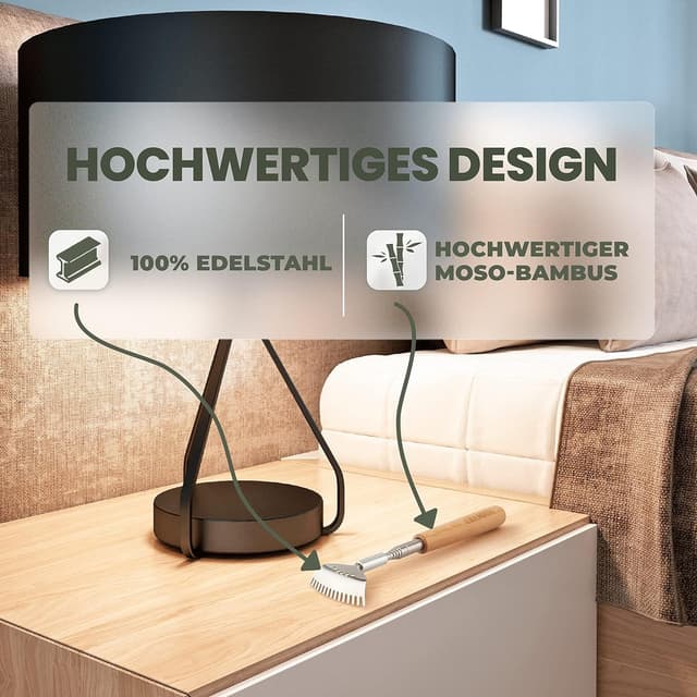 Thumbnail 4 de BAMBUA Rückenkratzer Ausziehbar 5 Aufsätze 🪵