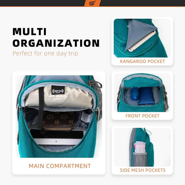 Detalle 2 de SKYSPER RFID sling bag 7l