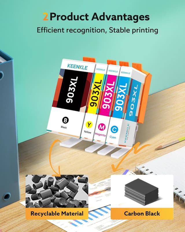 Detalle 2 de Set 4 cartucce 903 / 903XL ad alta resa compatibili per HP OfficeJet (Nero, Ciano, Magenta, Giallo)