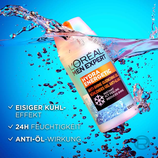 Detalle de L’Oréal Paris Men Expert XXL kühlendes Gesichtsgel Hydra Energy (Anti-Glanz) – 100 ml