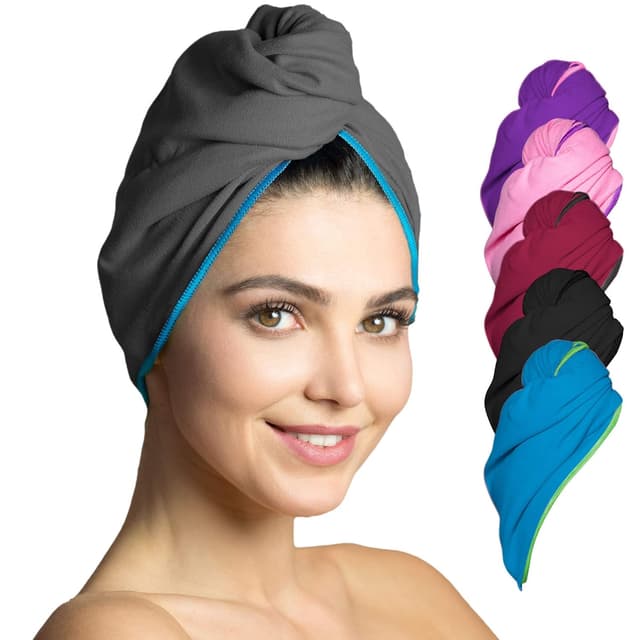 Detalle de Fit-Flip Haarturban Mikrofaser 70 x 24 cm 🧖♀