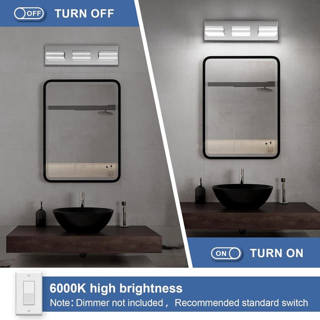 Thumbnail 5 de JZEKVN Modern LED Vanity Lights 3-Light