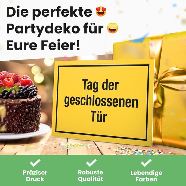 Detalle 2 de DankeDir Schild Gelb 30x20 cm