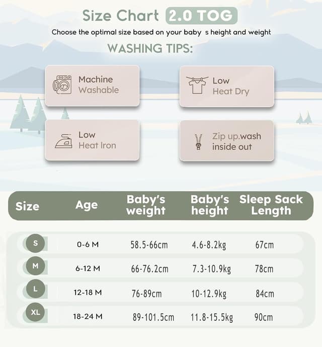 Detalle 2 de Chilsuessy Baby Schlafsack 2,5 Tog 84 cm