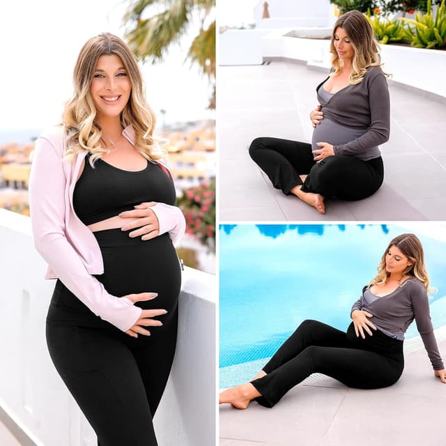 Thumbnail 5 de Leafigure Maternity Flare Leggings with Pockets
