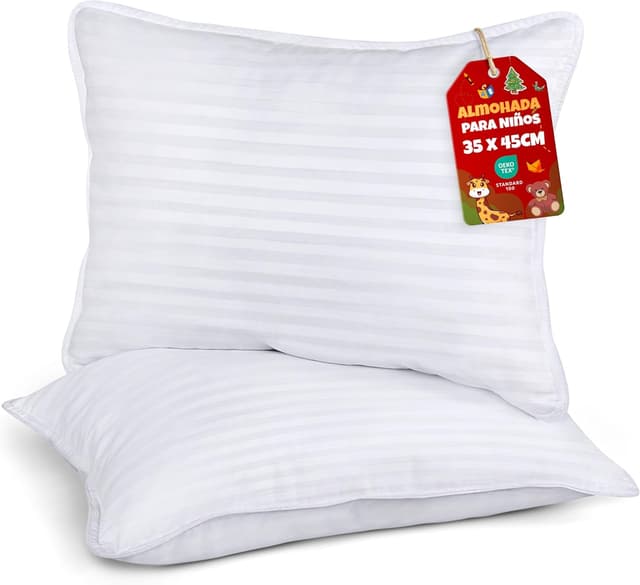 Detalle de Utopia Bedding Almohada para Niños (Juego de 2) 💤 Suaves y Transpirables