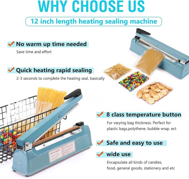 Detalle 2 de METRONIC Impulse Sealer 12 Inch Heat Sealer