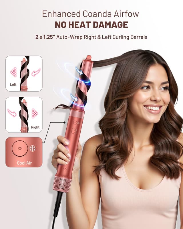 Detalle de HITTIONA Airstyler 5‑in‑1 Haartool – Auto‑Lockenstab