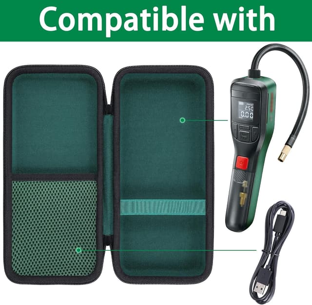 Detalle de co2CREA Hard Travel Case for Bosch Home and Garden Electric Air Pump Mini Compressor (EasyPump) – Case Only