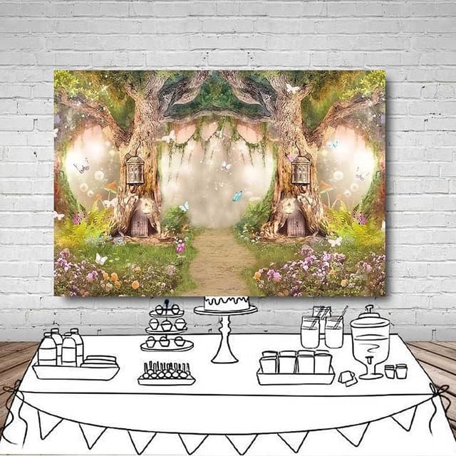 Thumbnail 4 de MEHOFOND 7x5ft Fairytale Forest Photography Backdrop