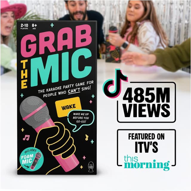 Detalle de Grab the Mic Karaoke Game with 250 Lyrics