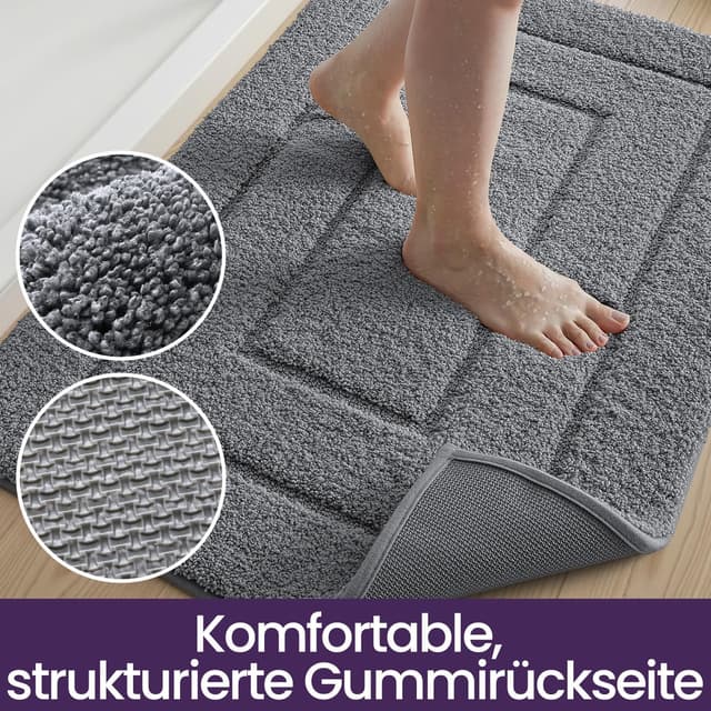 Detalle 2 de DEXI Badematte grau 50 x 80 cm