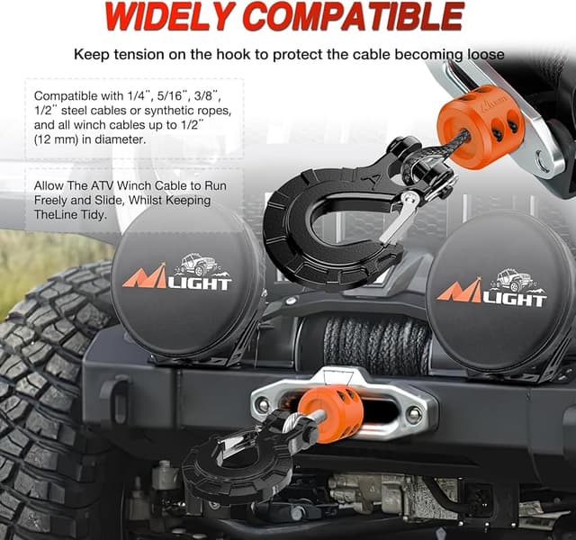 Thumbnail 5 de Nilight Winch Stopper Rubber Rope Saver 1 pcs