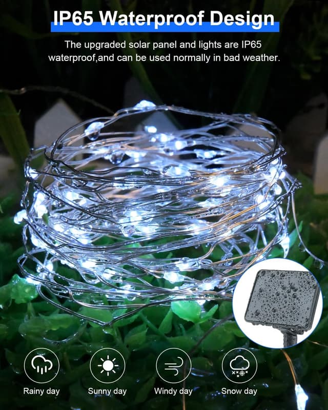 Detalle de Dalugo solar string lights 120 LED 12m
