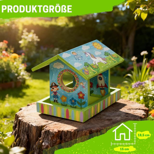 Detalle de ITA DIY Vogelhaus Bausatz aus Kiefernholz