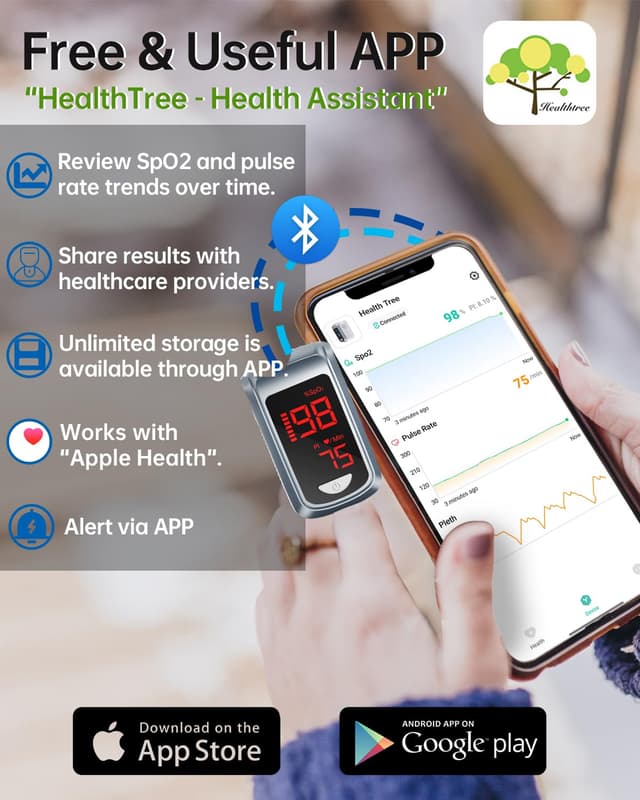 Thumbnail 3 de HOLFENRY Pulsioxímetro dedo profesional SpO2