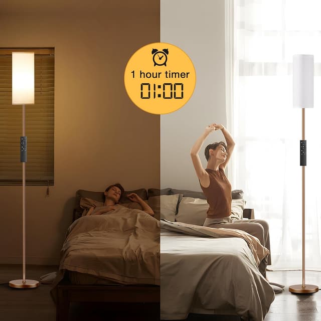 Thumbnail 5 de Aooshine 64in Floor Lamp with Brown Pole