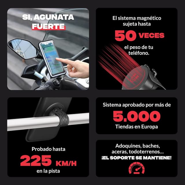 Thumbnail 5 de SHAPEHEART soporte móvil universal para espejo moto