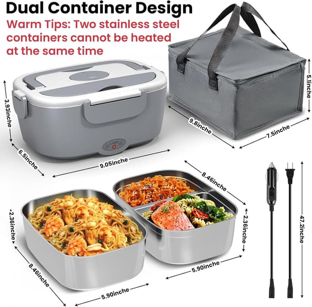 Thumbnail 5 de Sitlais Heated Lunch Box 80W with 1.5L Stainless Steel ๐ฑ