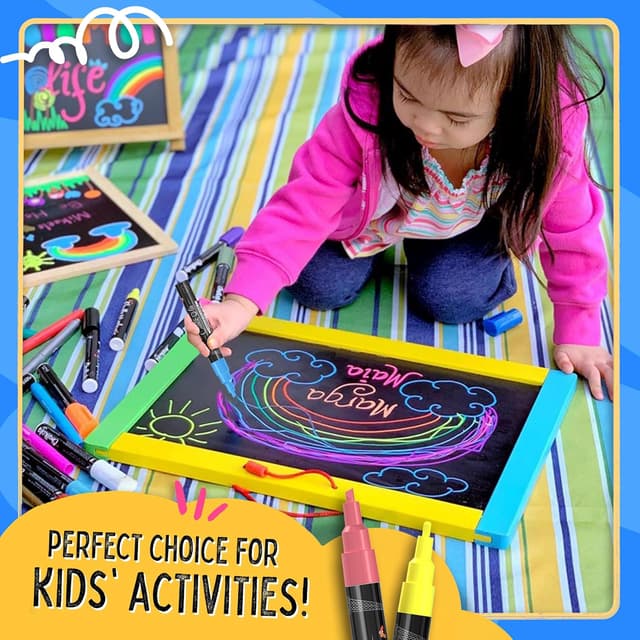 Thumbnail 5 de Chalkola Marqueurs Craie Pointe Fine 3mm