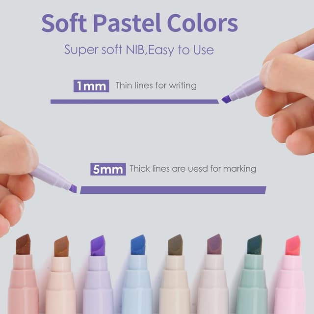 Detalle 2 de YISAN Pastell Textmarker Set 6 Marker