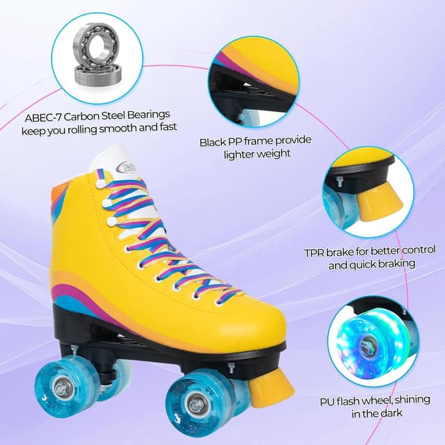 Thumbnail 1 de Nattork Roller Skates Unisex Outdoor Quad Skates 🛼