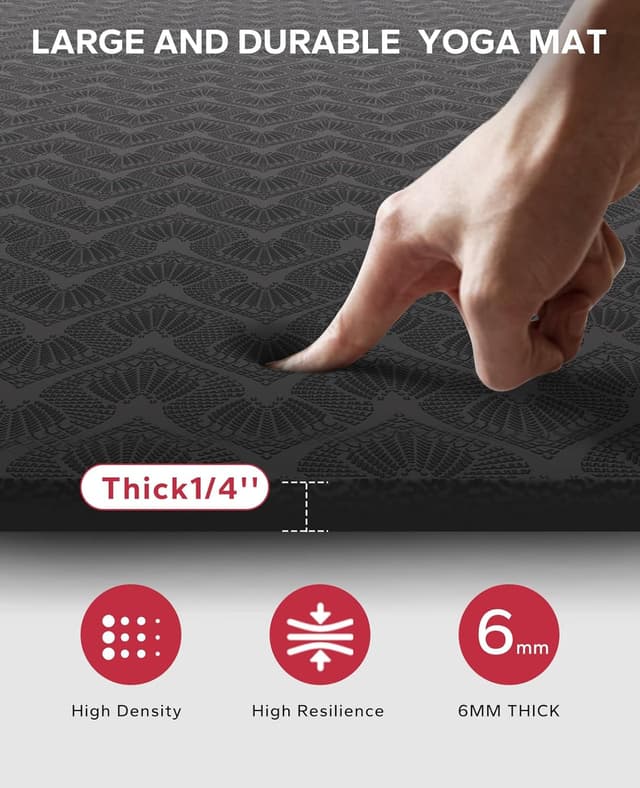 Thumbnail 3 de HAPBEAR Large Yoga Mat 183×116cm 6mm 🧘♀