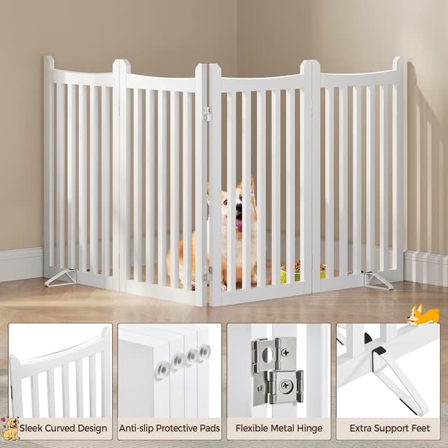Thumbnail 5 de Yaheetech Freestanding Pet Gate 91cm