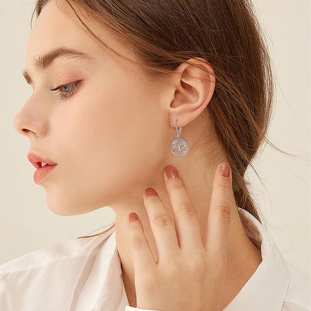 Detalle de Micory Damen Hängend Ohrringe 925 Silber