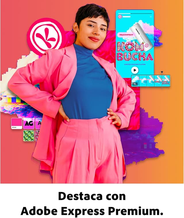 Thumbnail 2 de Adobe Express Premium 1 año, Web y App 📱, 100 GB Digital