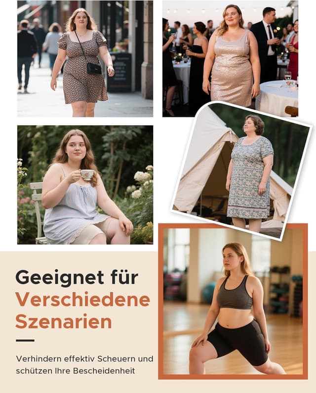 Thumbnail 1 de INNERSY pantaloni corti da ciclismo da donna taglie 44-62 (confezione da 3) anti-sfregamento