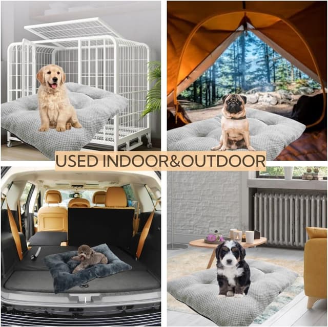 Thumbnail 5 de Fesky Dog Crate Mat Plush Bed 80x55cm