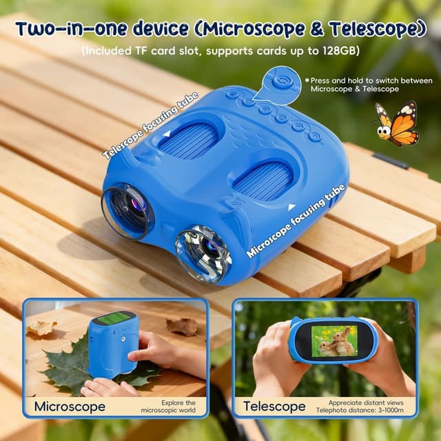 Thumbnail 2 de Temodu 1000X 2-in-1 Kids Microscope