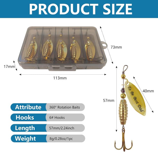 Detalle 2 de SANTUO Trout spinner kit 10 lures