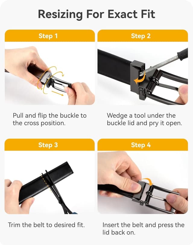 Thumbnail 4 de CHAOREN Reversible Leather Dress Belt 1.25" ๐