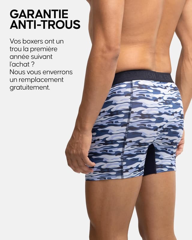Detalle de DANISH ENDURANCE Boxers de course anti-frottements pour hommes (lot de 3) – pernerie normale ou longue
