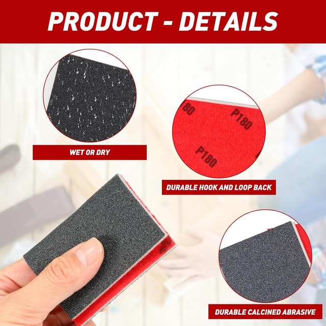 Thumbnail 5 de 24 Pcs Sanding Sponge Set 80-3000 Grit Sanding Pads