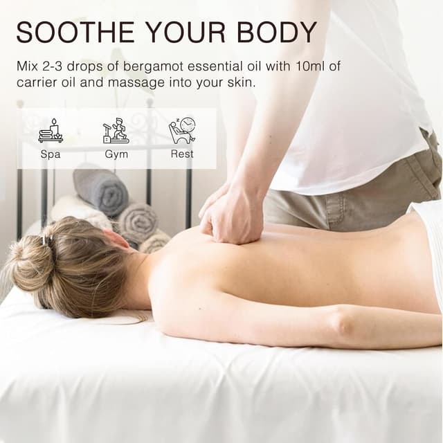 Detalle de MUNUSNA Bergamot Essential Oil 100ml – natural and pure bergamot for aromatherapy, skincare blends and DIY