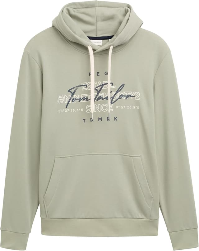 Detalle 2 de TOM TAILOR Maglia di Tuta Uomo con cappuccio e tasca a marsupio