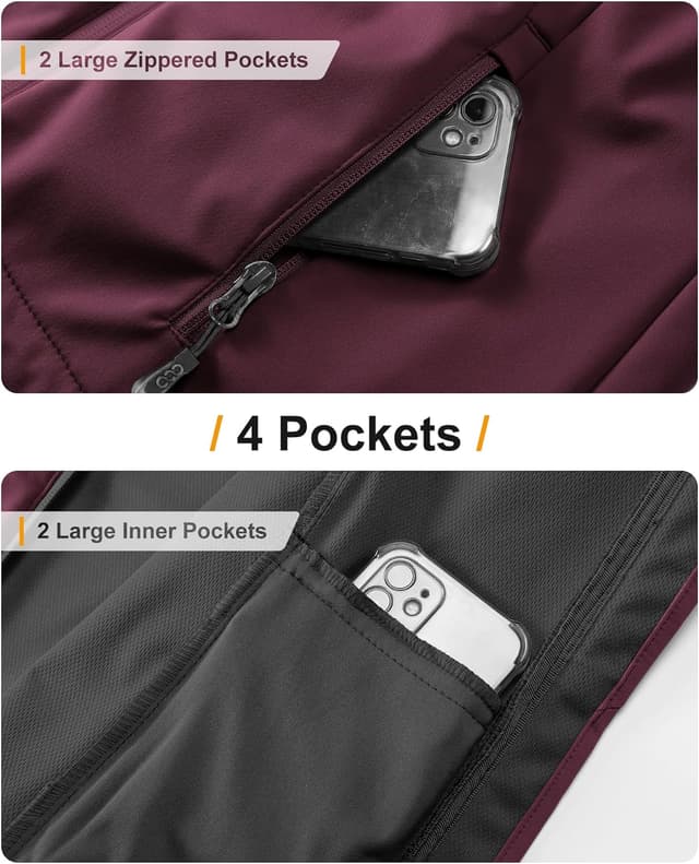 Detalle de 33,000ft Damen Softshelljacke wasserdicht, winddicht & atmungsaktiv für Laufen, Radfahren und Wandern